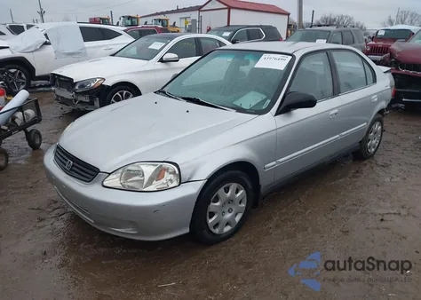 2000 Honda Civic Value Package from USA, damaged, VIN 2HGEJ6613YH577684